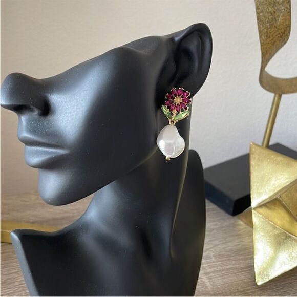 Bohemian flower earrings M265 - Picture 2 of 4